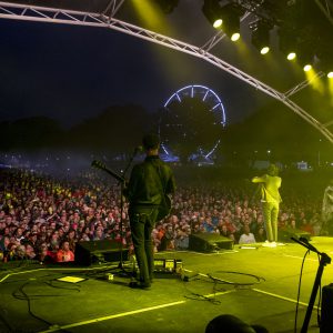Texas headline at Party At The Palace Music Festival in Linlithgow Palace grounds on Sunday12th August 2018.